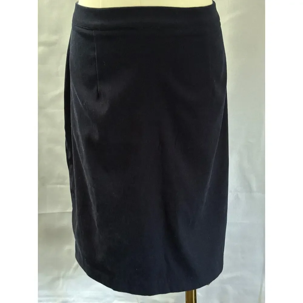 Women’s Alexandra Micheals Velvet Navy Blue Skirt Sz 16
